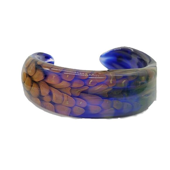 Murano Jewelry - Vintage Venetian Glass Cuff Bracelet By Murano Glass